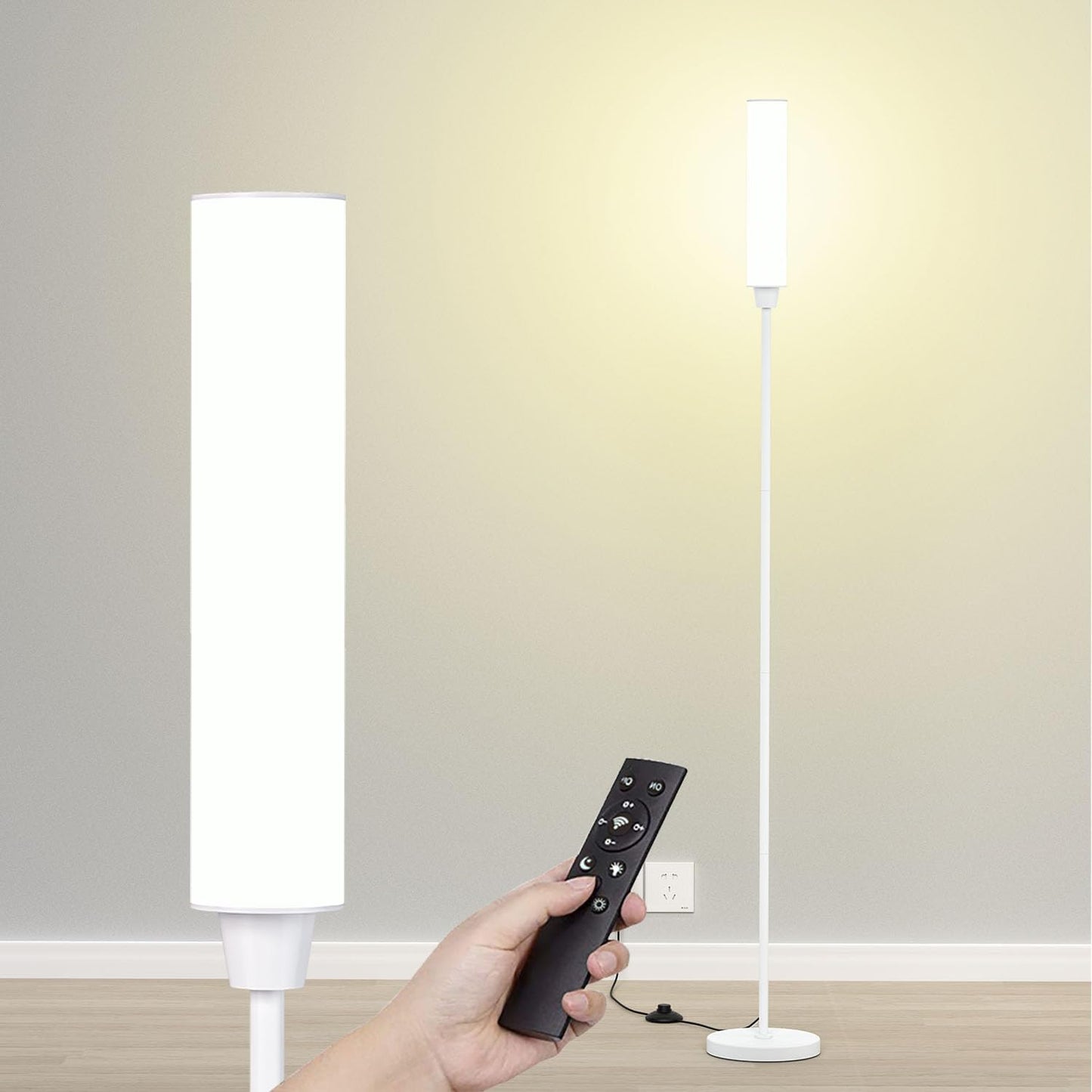 Bright Floor Lamp with Remote Control for Living Room and Office
