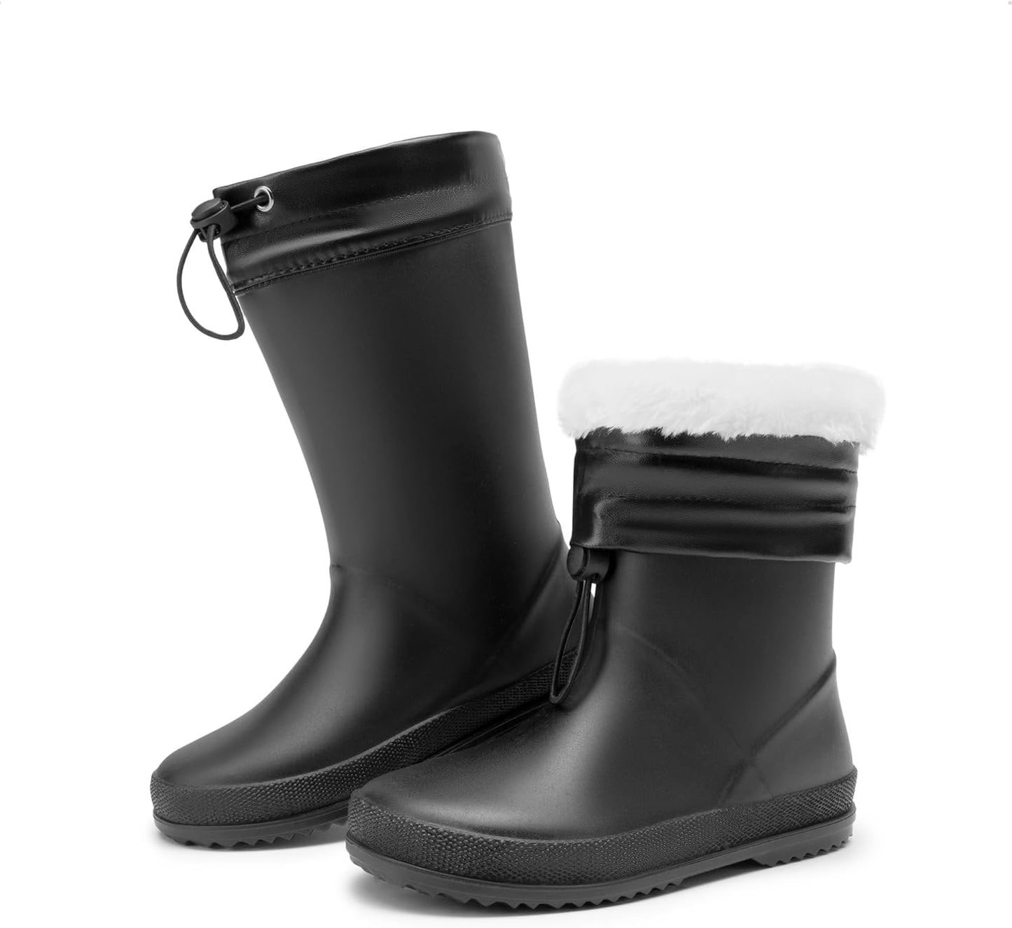 DREAM PAIRS Kids Rain Boots Waterproof Easy-on Outdoor Play