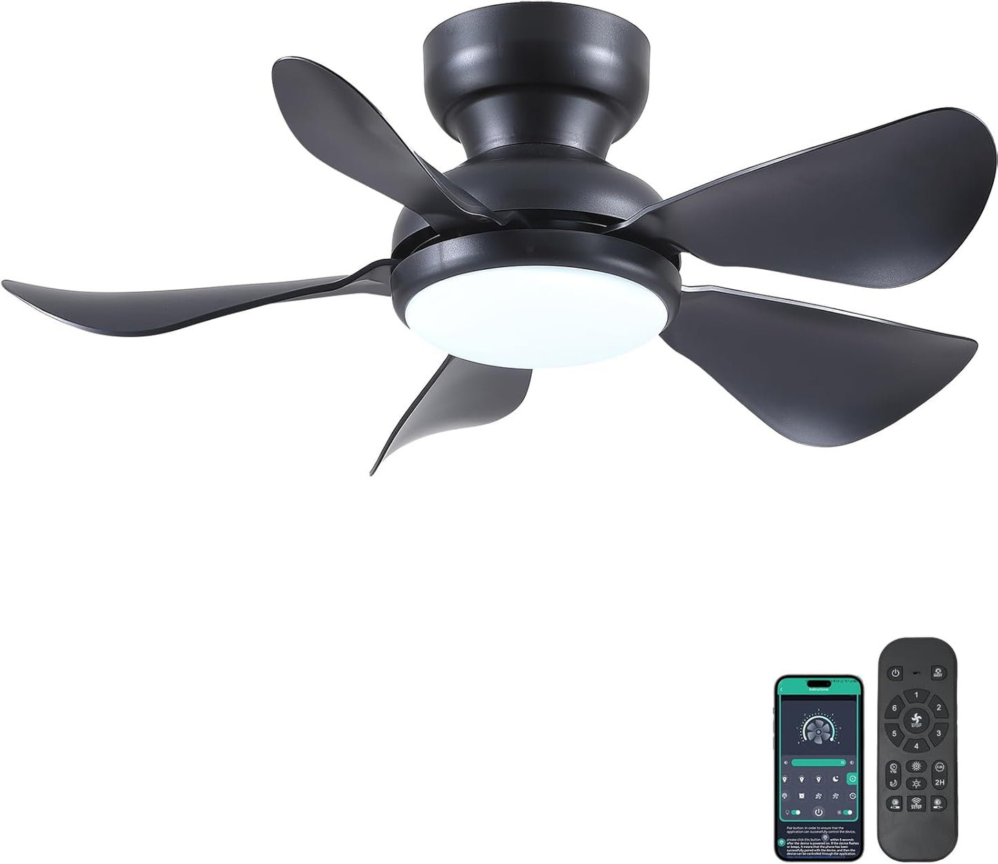 32 Inch Modern Ceiling Fan with Lights for Stylish Homes