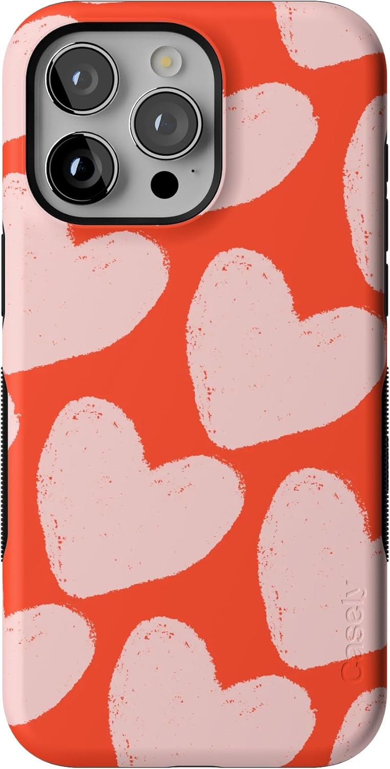 Casely iPhone 15 Pro Max Case - Love You More Heart Doodle
