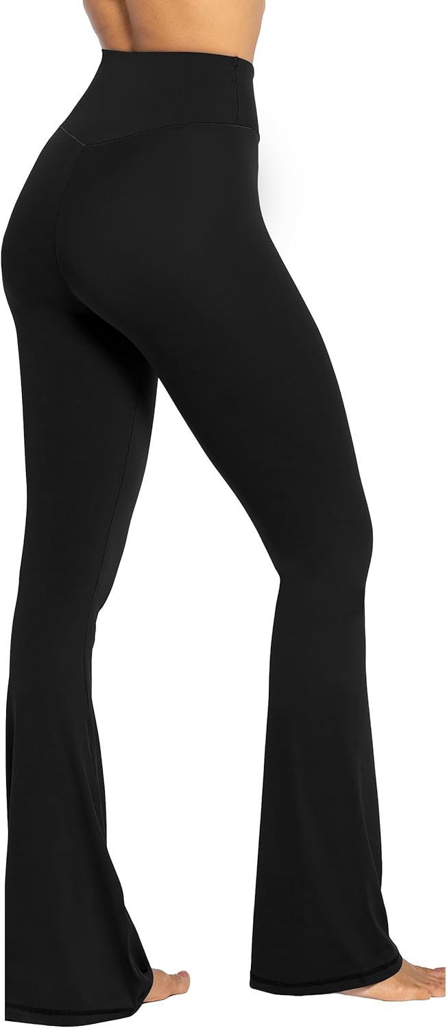 Sunzel Cross-Over Yoga Pants: Tummy Control Flare Leggings