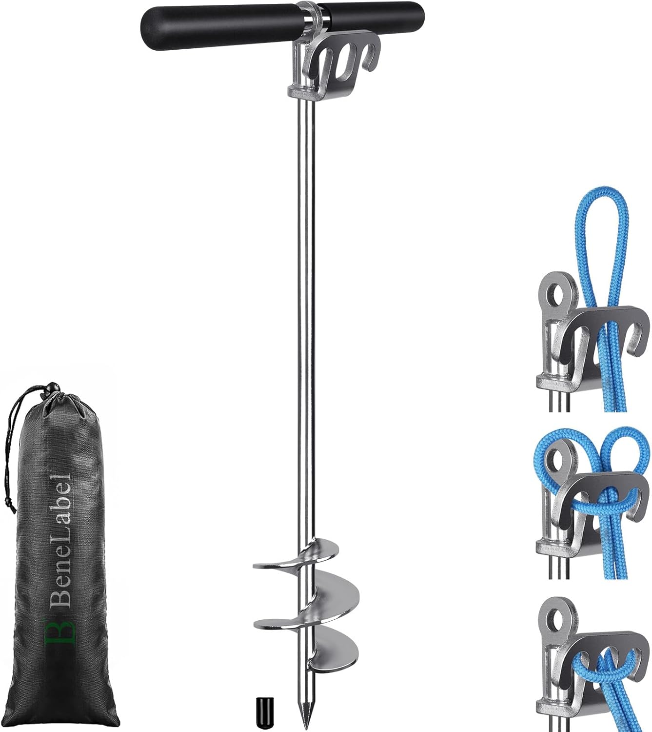 17in 26in 36in Sand Anchor for Boat - Stainless Steel Beach Anchor