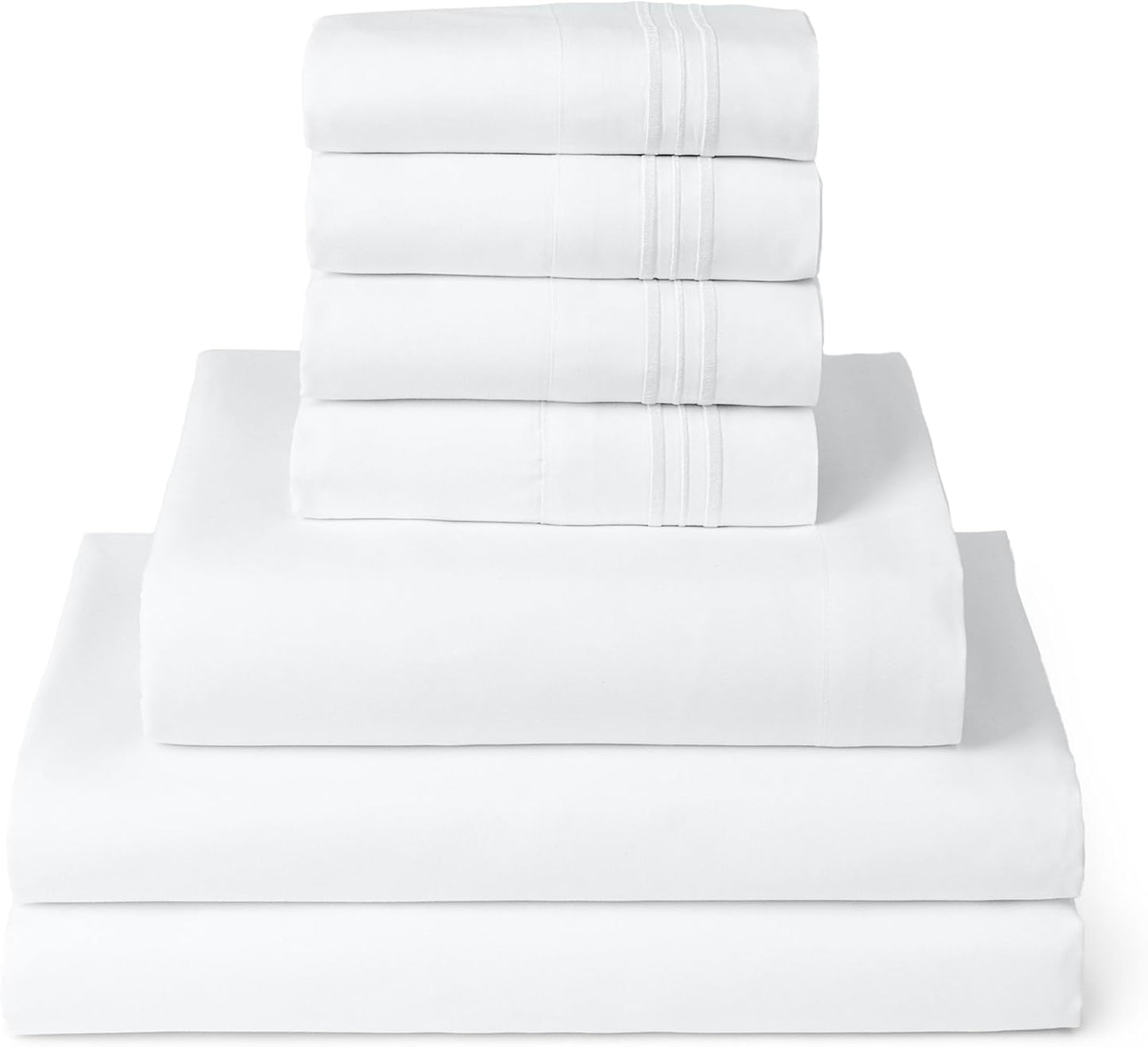 Mellanni Split King Sheet Set - 7-Piece Bedding for Comfort