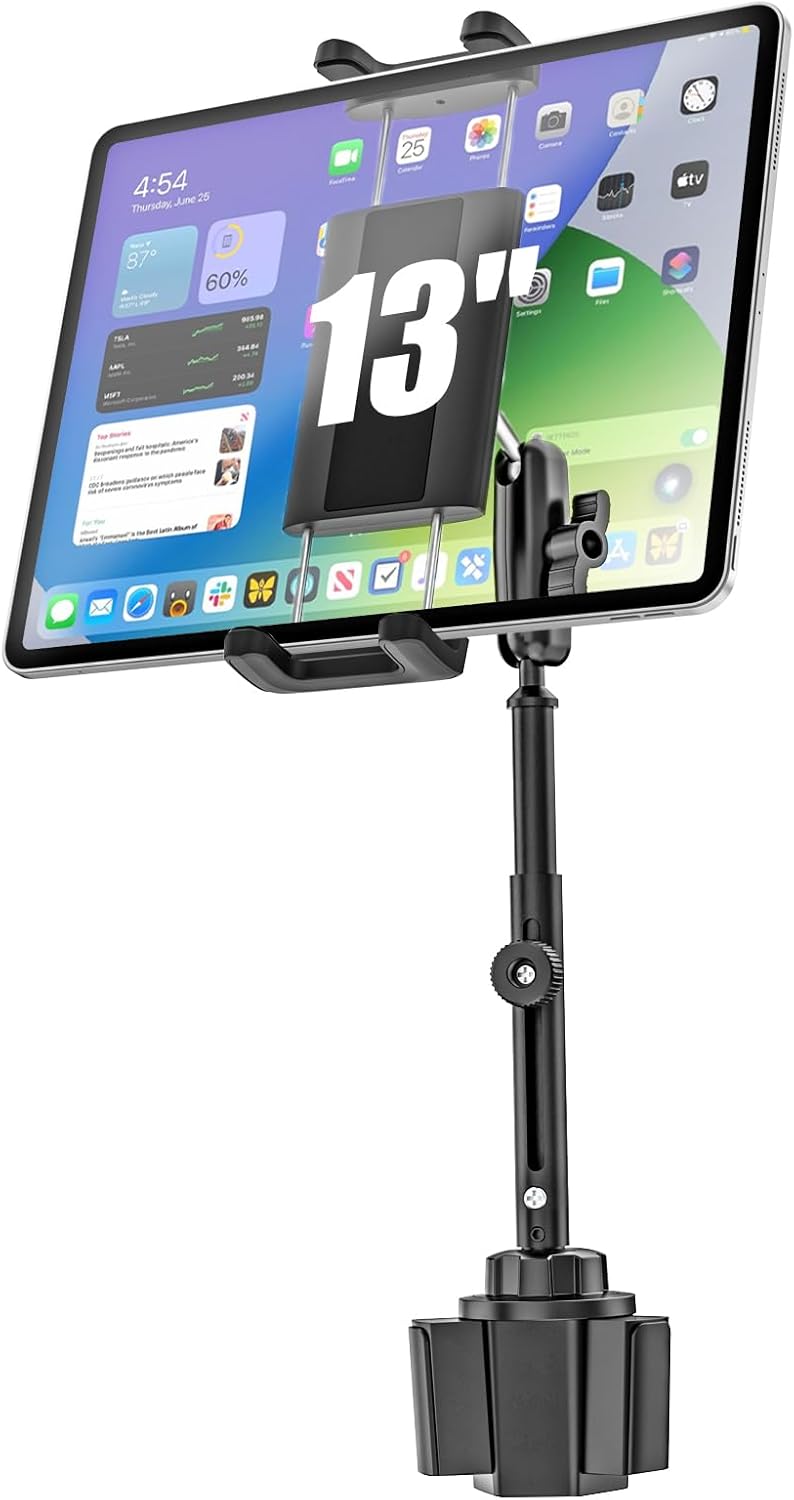 iPad Cup Holder Car Mount Heavy Duty for Safe Driving Perspective