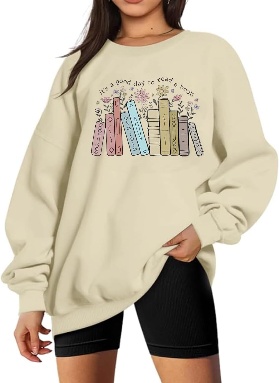 Book Lover Graphic Sweatshirt by MAOGUYUN