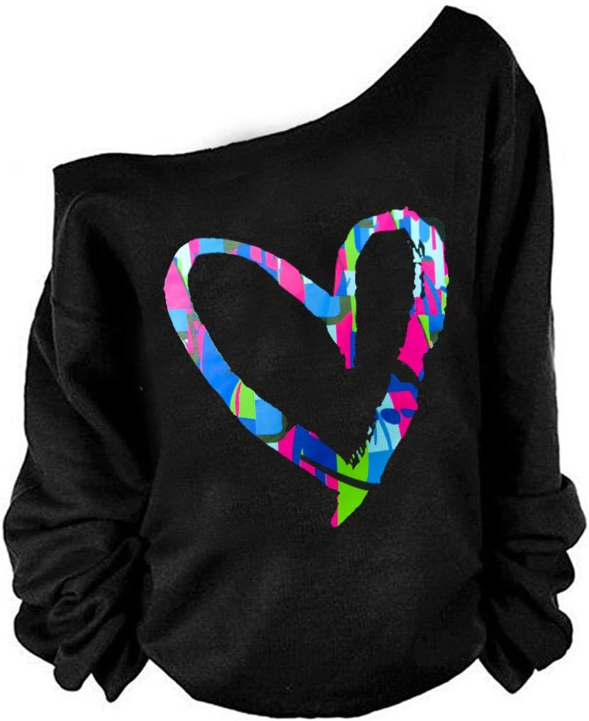 Off-Shoulder Lips Print Sweater: Cozy MagicMK Style