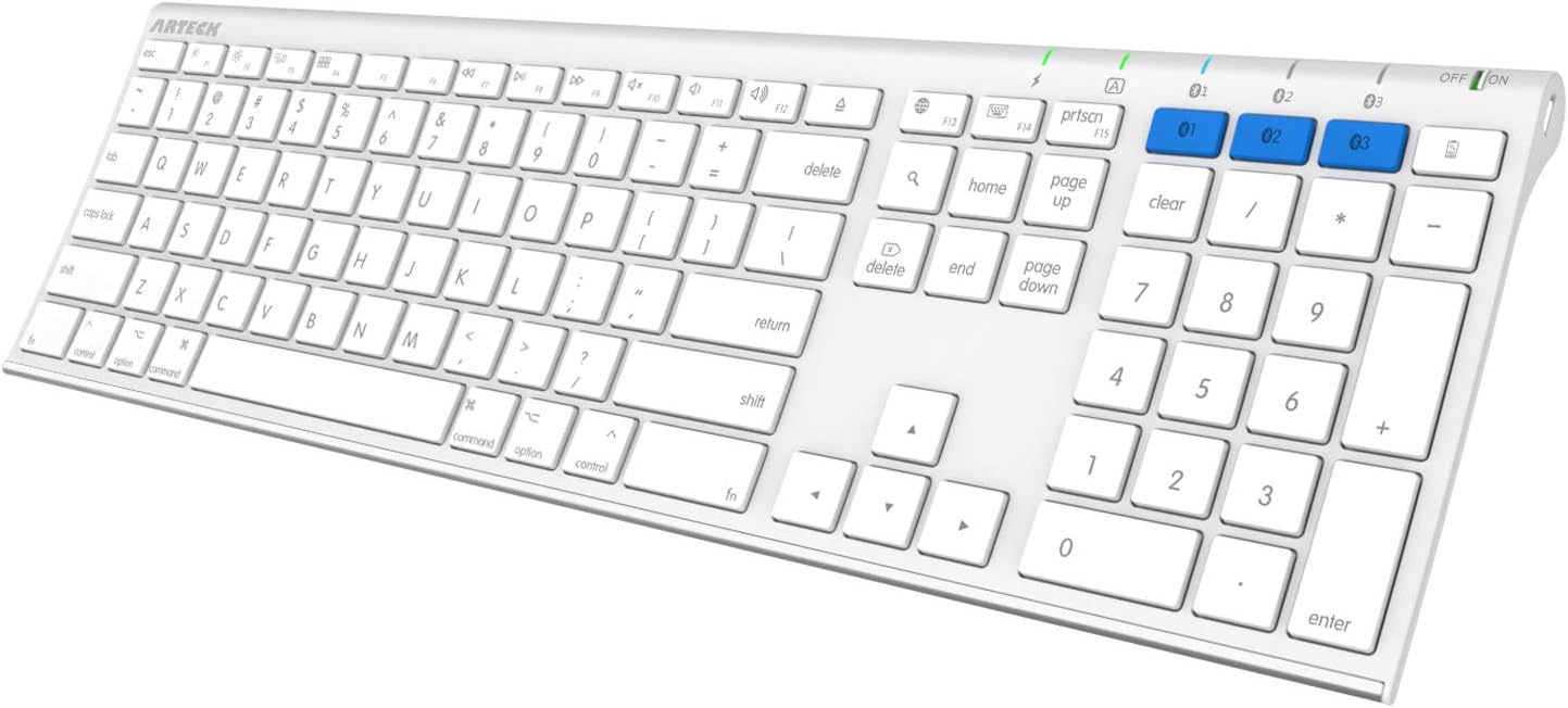 Arteck Stainless Steel Bluetooth Keyboard: Multi-Device Compatibility