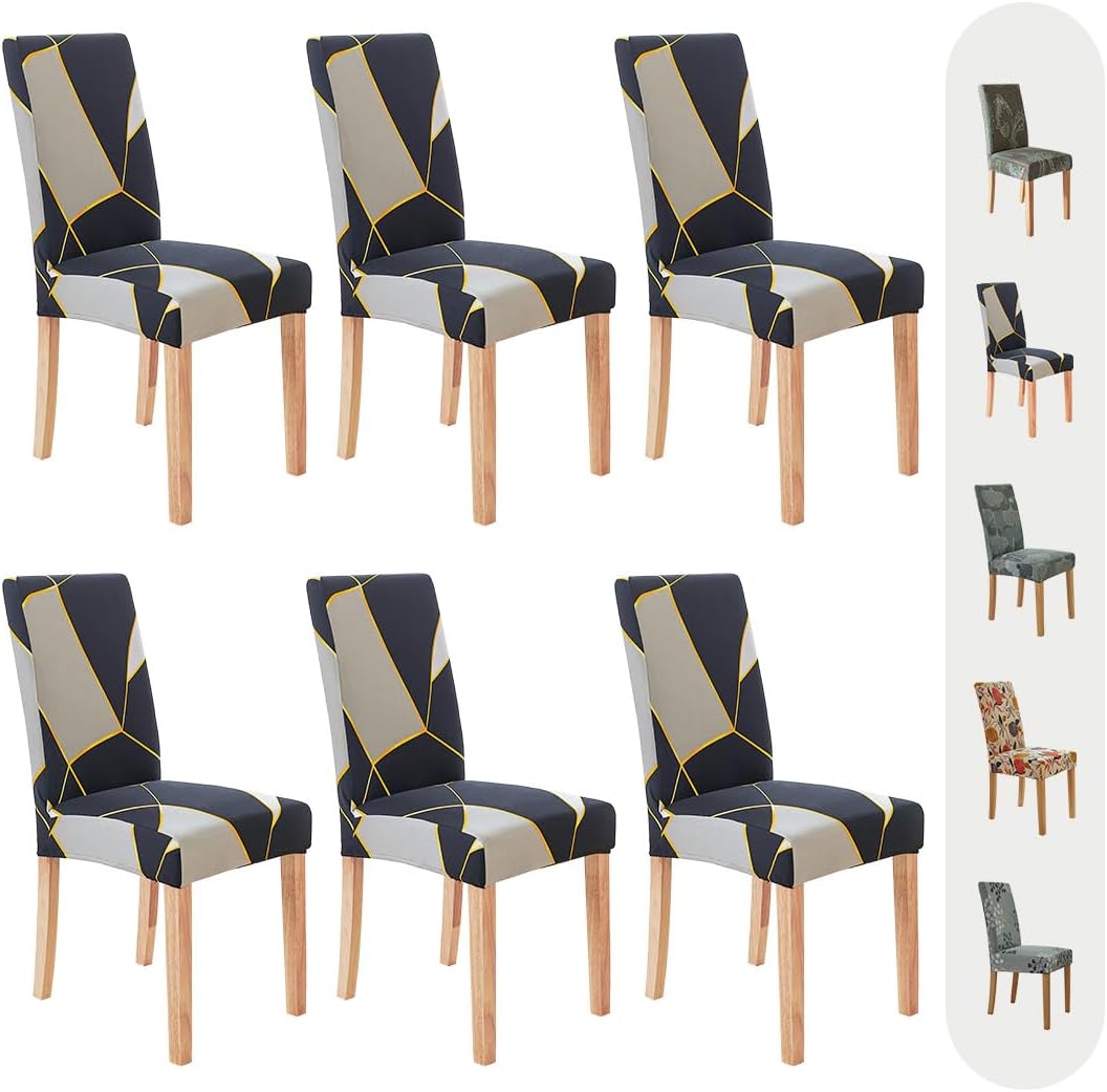 Secgo Chair Covers for Dining Room - Stylish and Durable 6 Pack