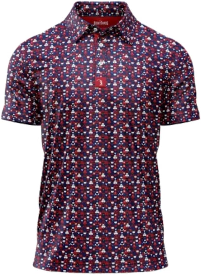 Funny Golf Polo Shirts with UPF 50 Protection for Men