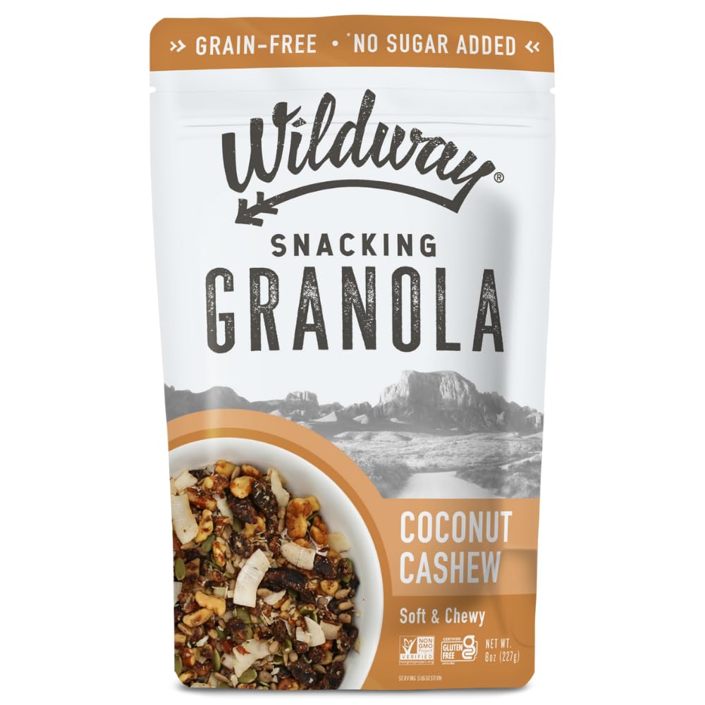 Wildway Keto Granola Coconut Cashew Grain-Free Snack Pack