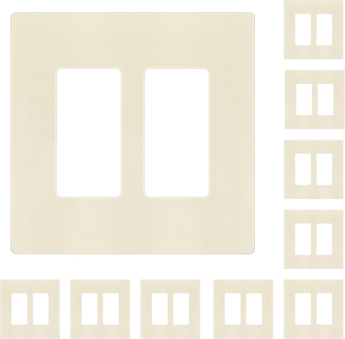 ENERLITES Screwless Decorator Wall Plates for Child Safety
