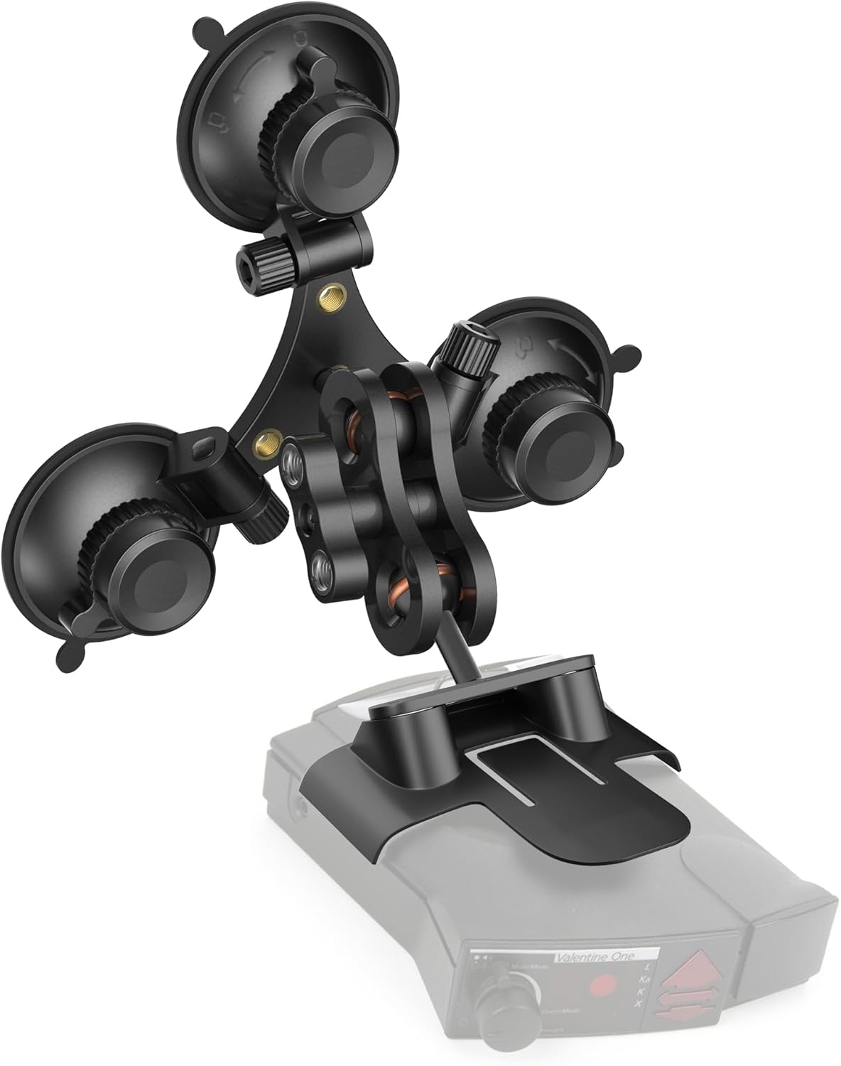 Radar Detector Mount with Triangular Suction Cup for Stability
