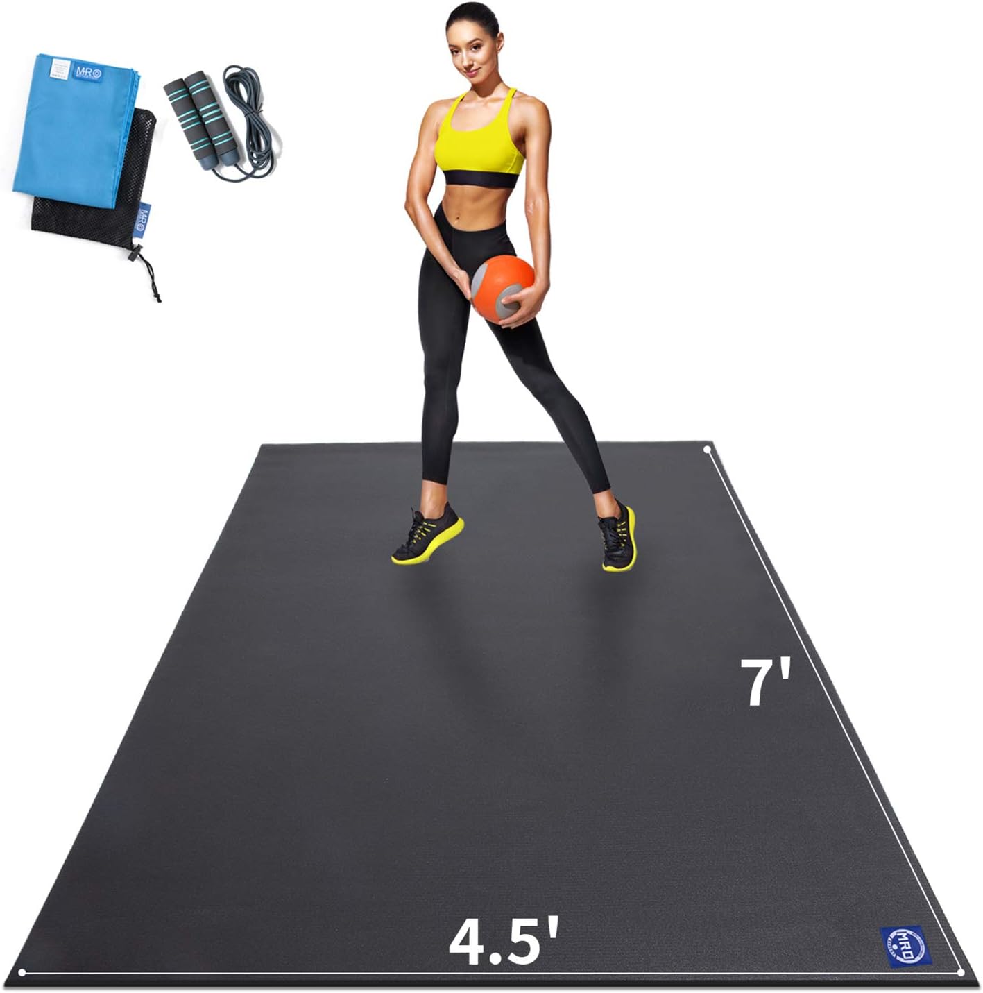 MRO Extra Large Exercise Mat for Home Gym - Non-Slip & Durable