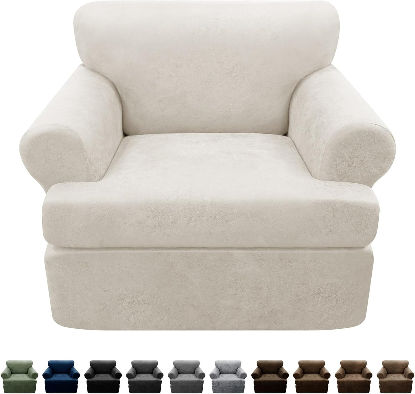 2-Pieces T Cushion Armchair Slipcovers for Stylish Protection
