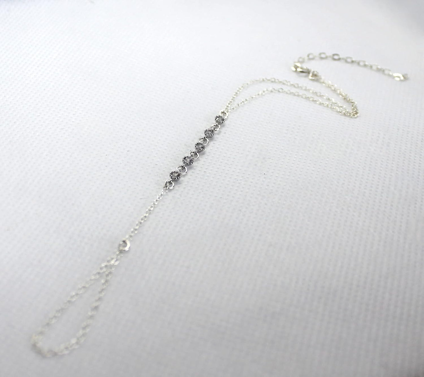 CZ Diamond Ring Bracelet Hand Chain for Women - Elegant Design