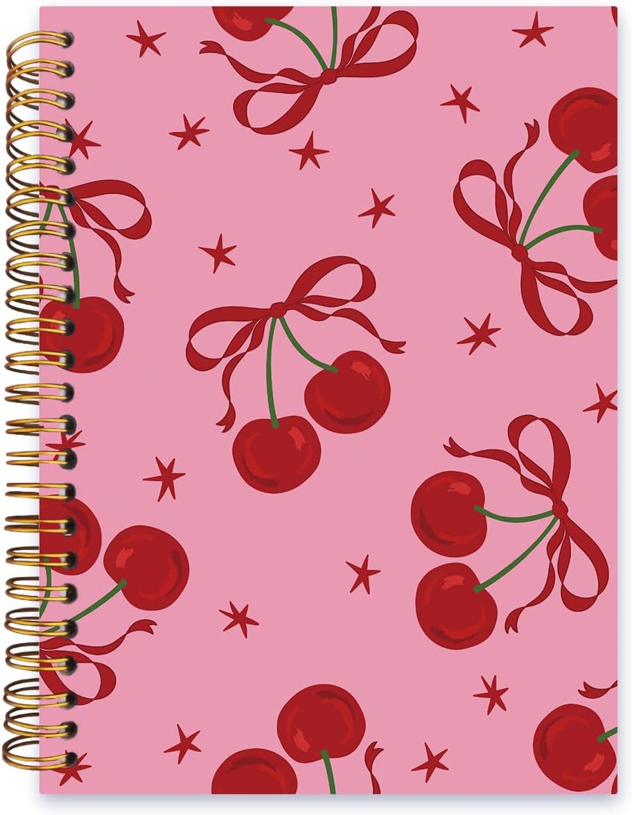 Coquette Aesthetic Spiral Notebook, College Ruled, ISANOU