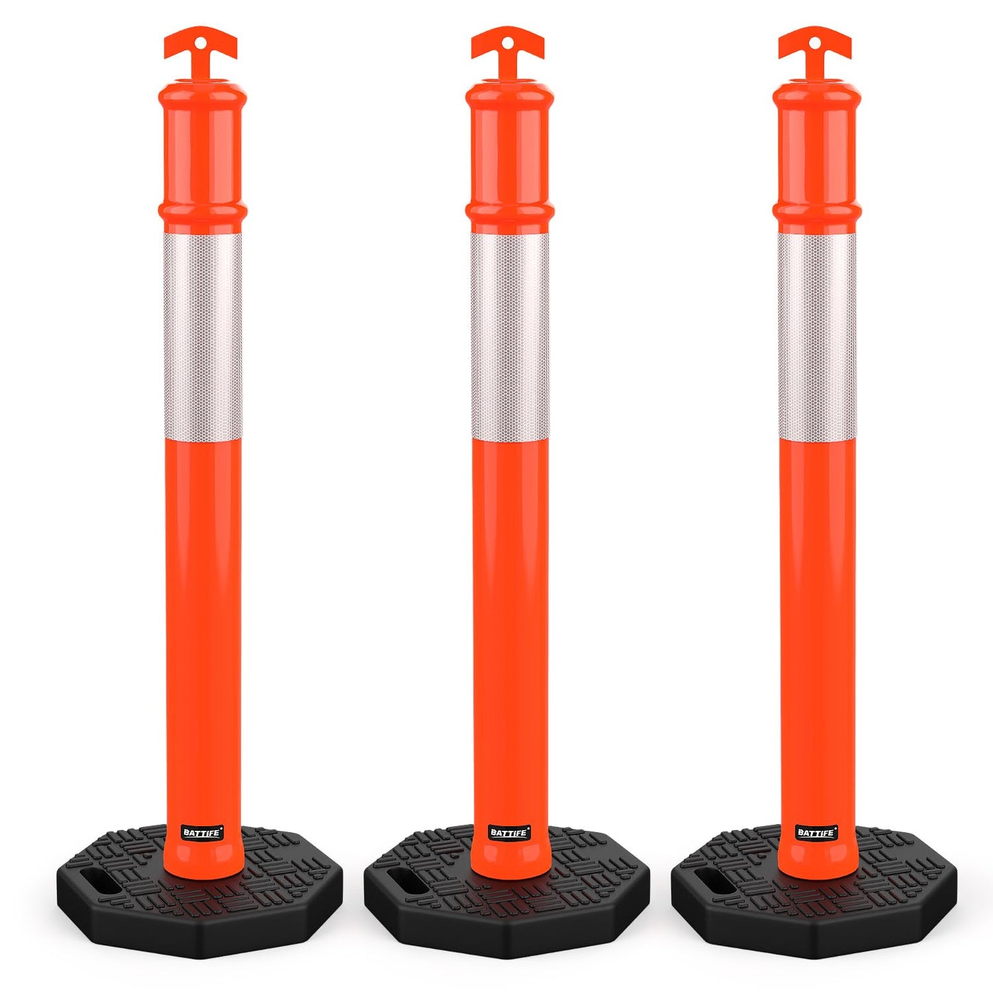 BATTIFE 45in Delineator Post with Base for Traffic Control