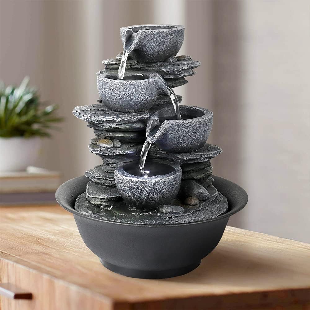 10.6inch Rock Indoor Water Fountain for Zen Meditation Spaces