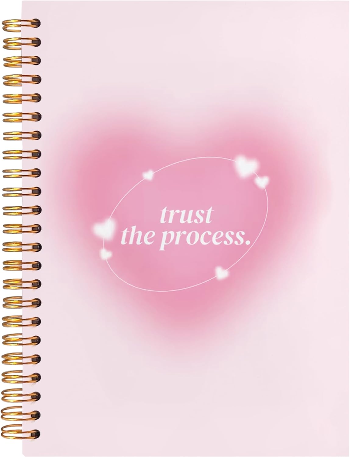 Trust the Process: Pink Aesthetic Spiral Notebook