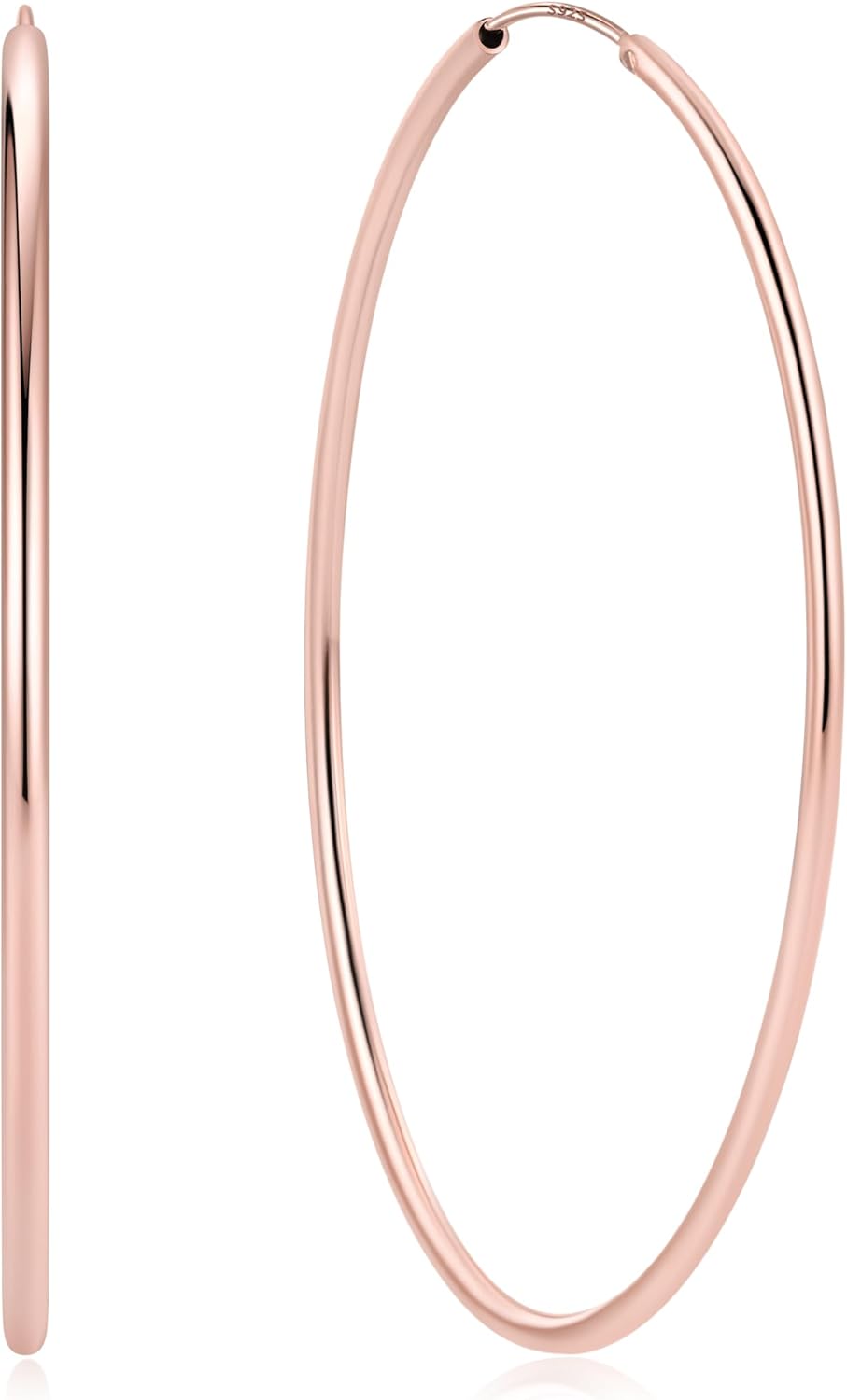 ChicSilver Hypoallergenic 925 Sterling Silver Hoop Earrings for Women