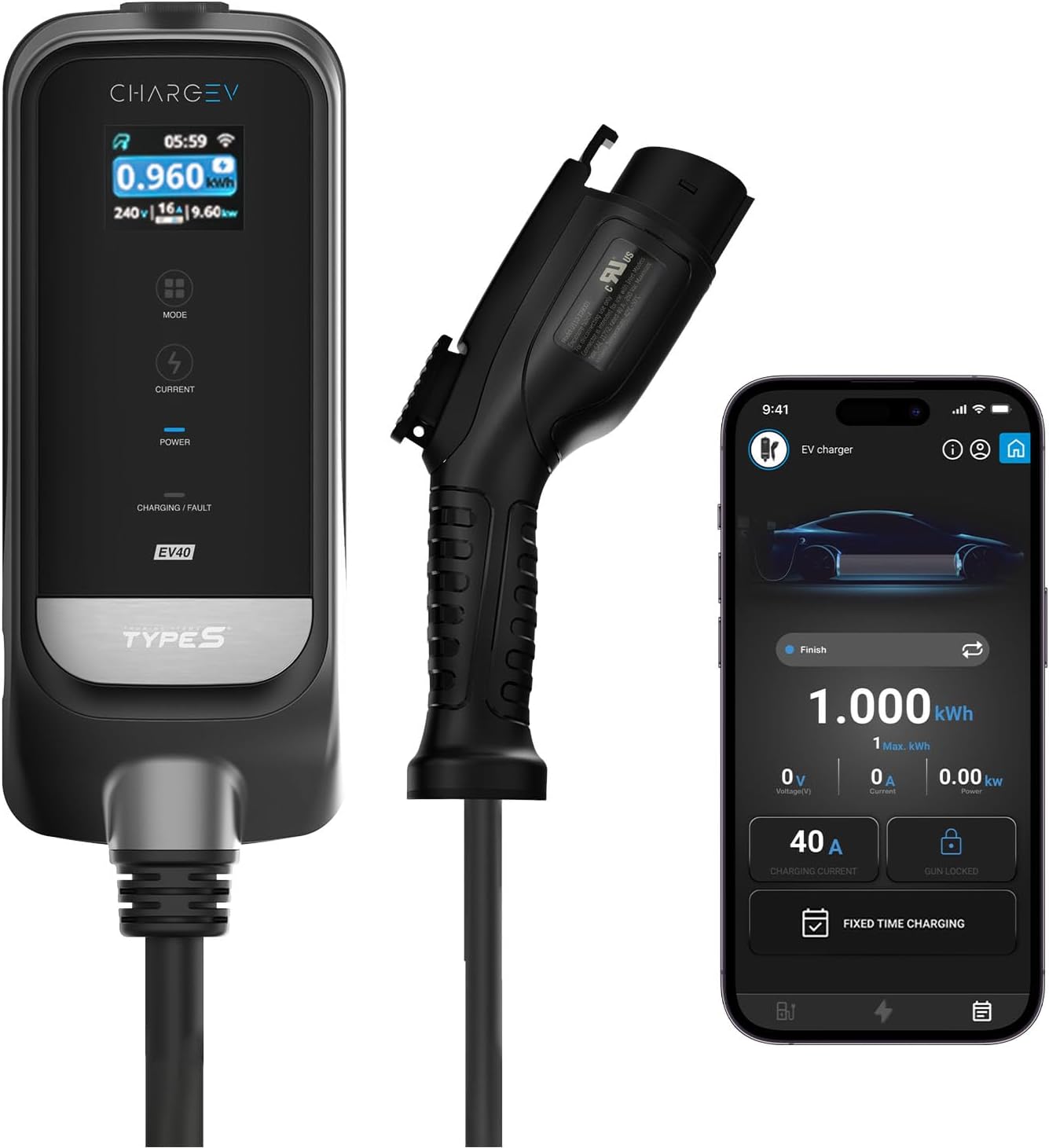 Ultimate 40A Smart EV Charger - Fast, Safe, App-Controlled