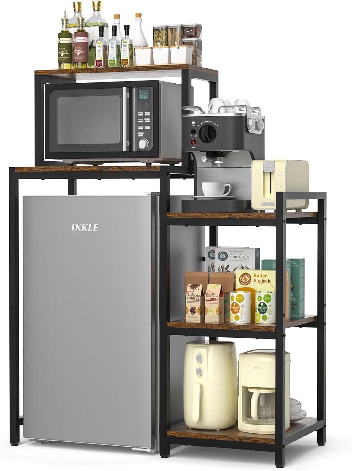 Compact 3-Tier Fridge Stand & Storage Rack