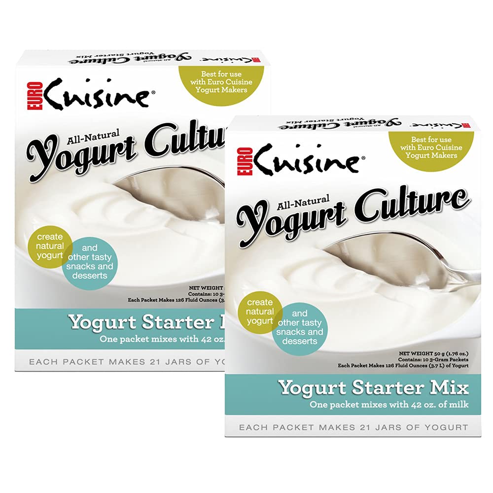 Euro Cuisine Yogurt Culture Starter for Homemade Yogurt 2pack