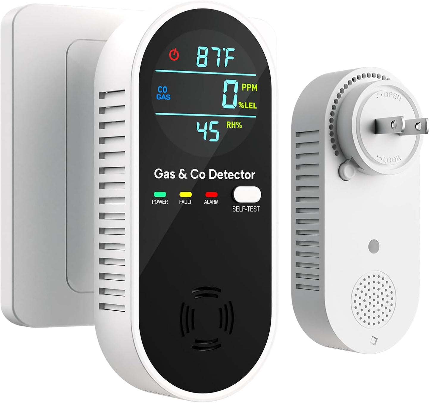 4-in-1 Natural Gas Leak Detector & Carbon Monoxide Detector