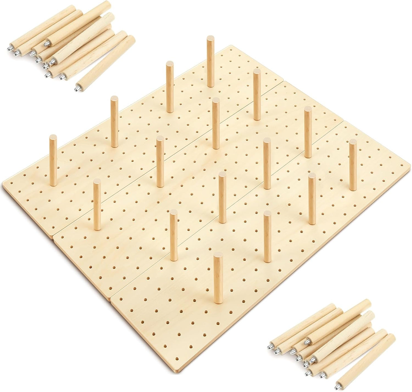 Kigley 3 Pcs Wood Pegboard Drawer Organizer for Kitchen Storage