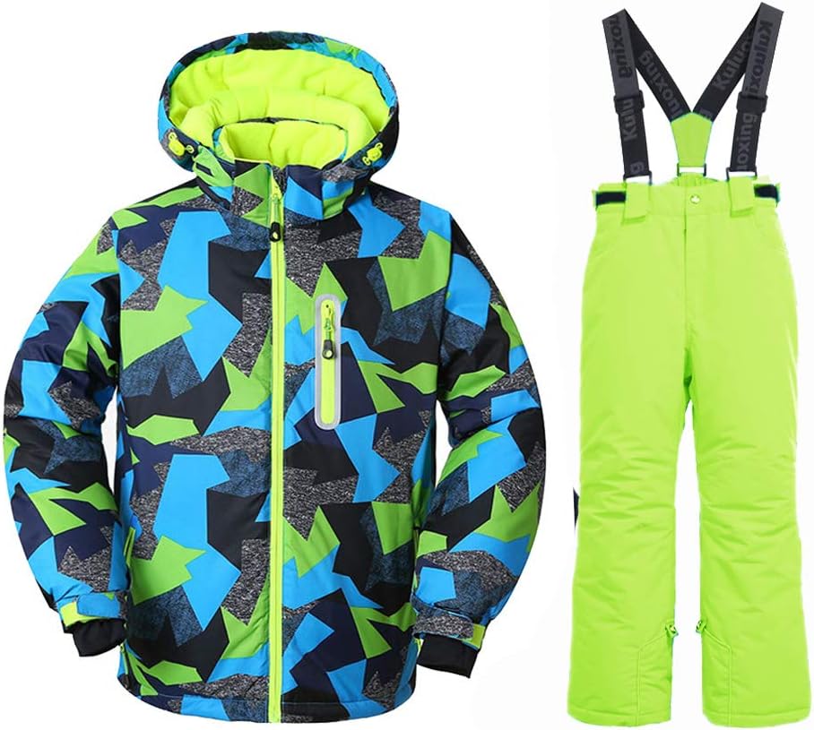 HOTIAN Boys Ski Jacket Set - Windproof & Waterproof
