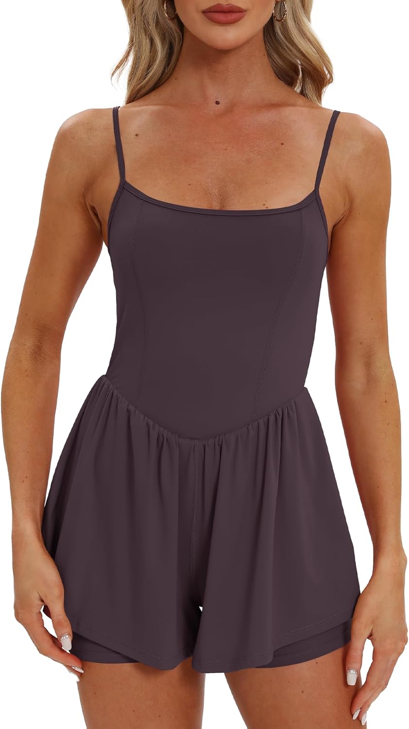 Beaully Women's Summer Sleeveless Athletic Rompers for Style