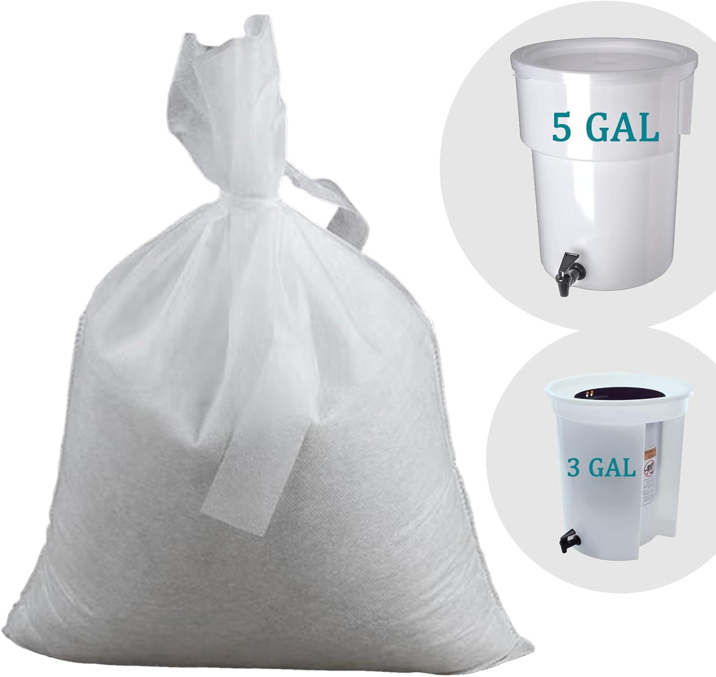 Yzurbu 100pcs 16ft'x20ft' Cold Brew Coffee Filter Bags for Shops