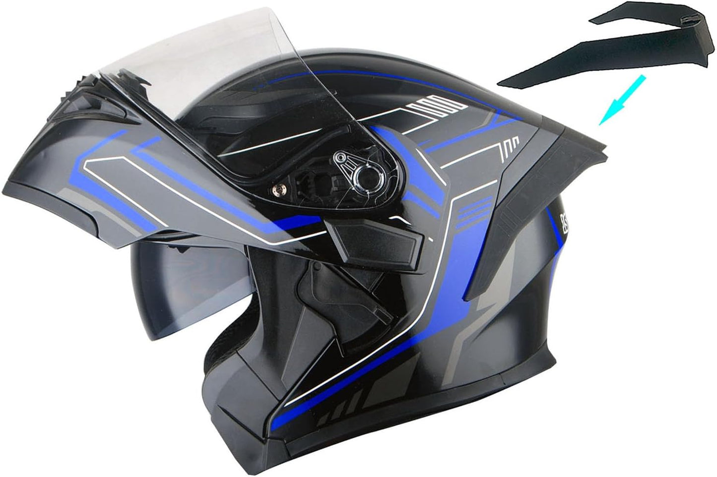 1Storm Motorcycle Modular Full Face Helmet with Dual Visor