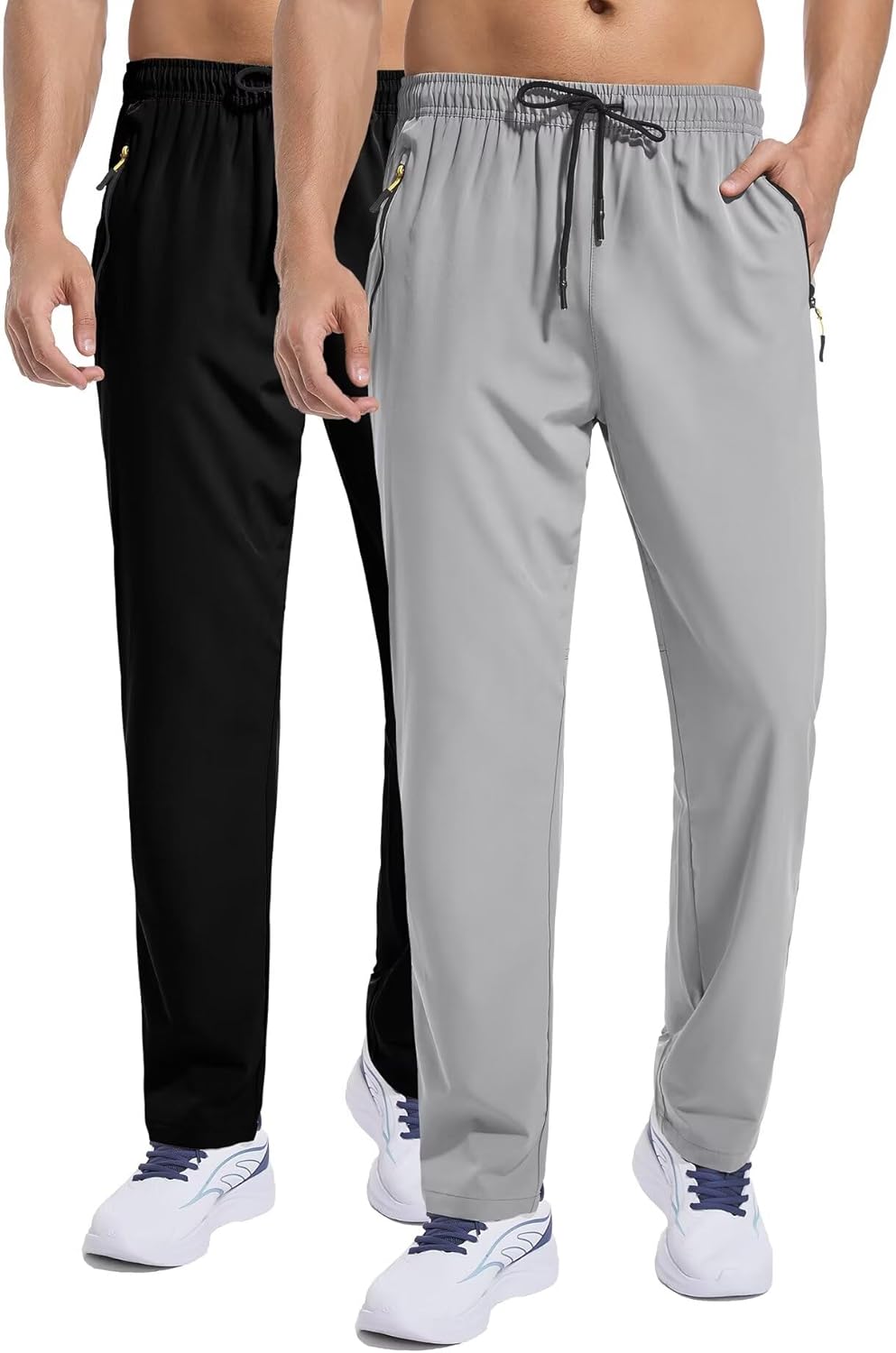 Men's Lightweight Workout Sweatpants with Zipper Pockets