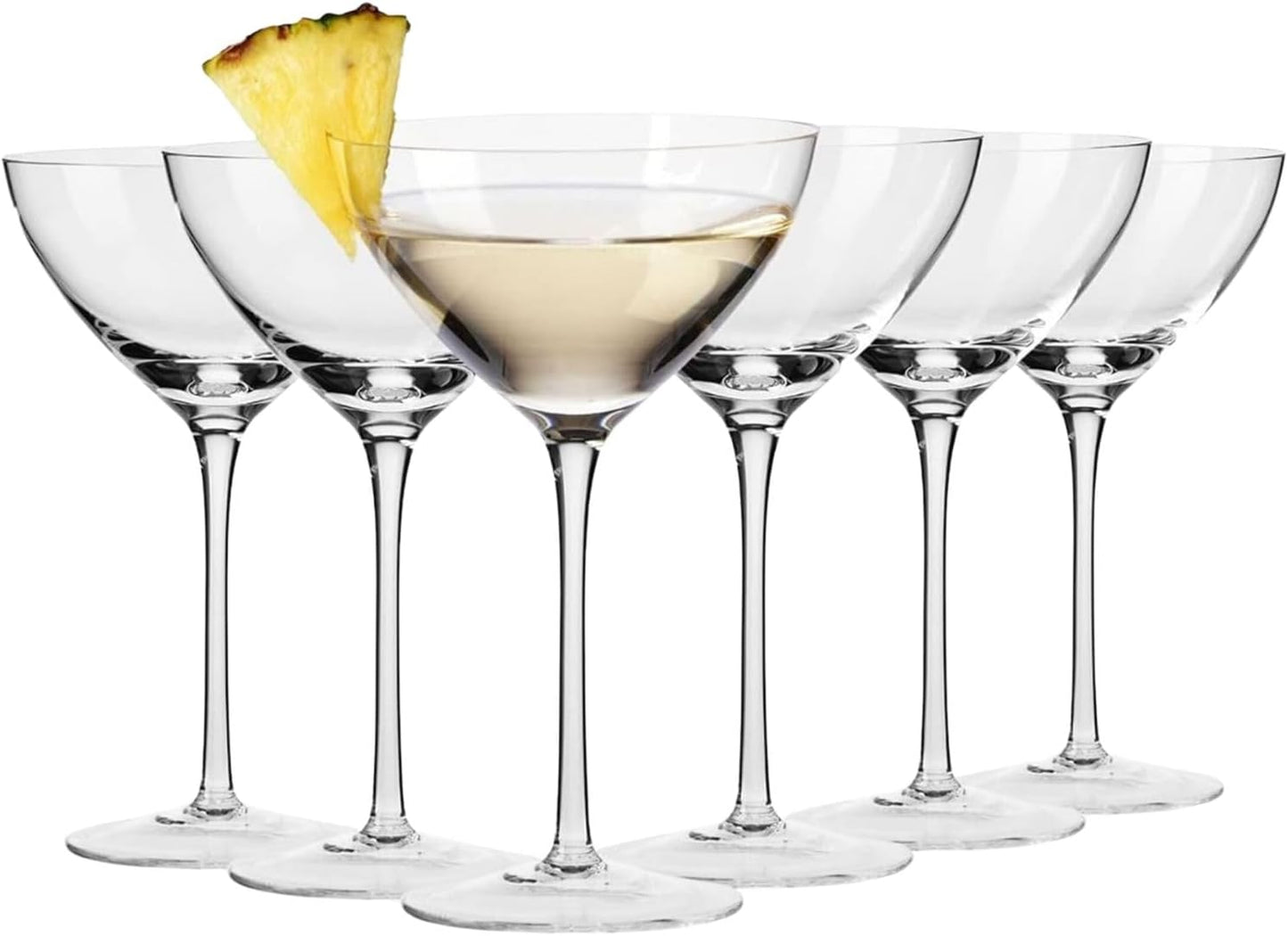 Krosno Martini Cocktail Glasses Set of 6 for Elegant Drinks