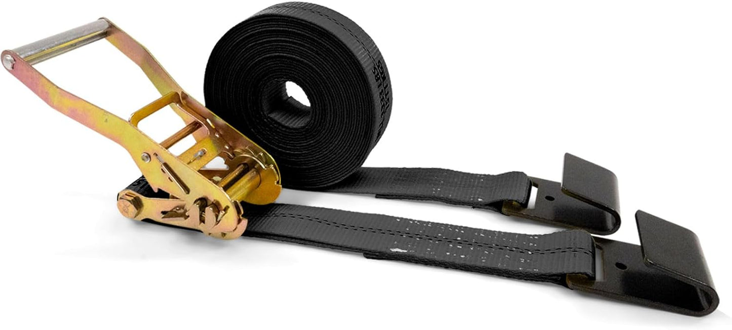 Flat Hook Ratchet Strap 2 Inch X 30 Foot for Heavy Duty Use