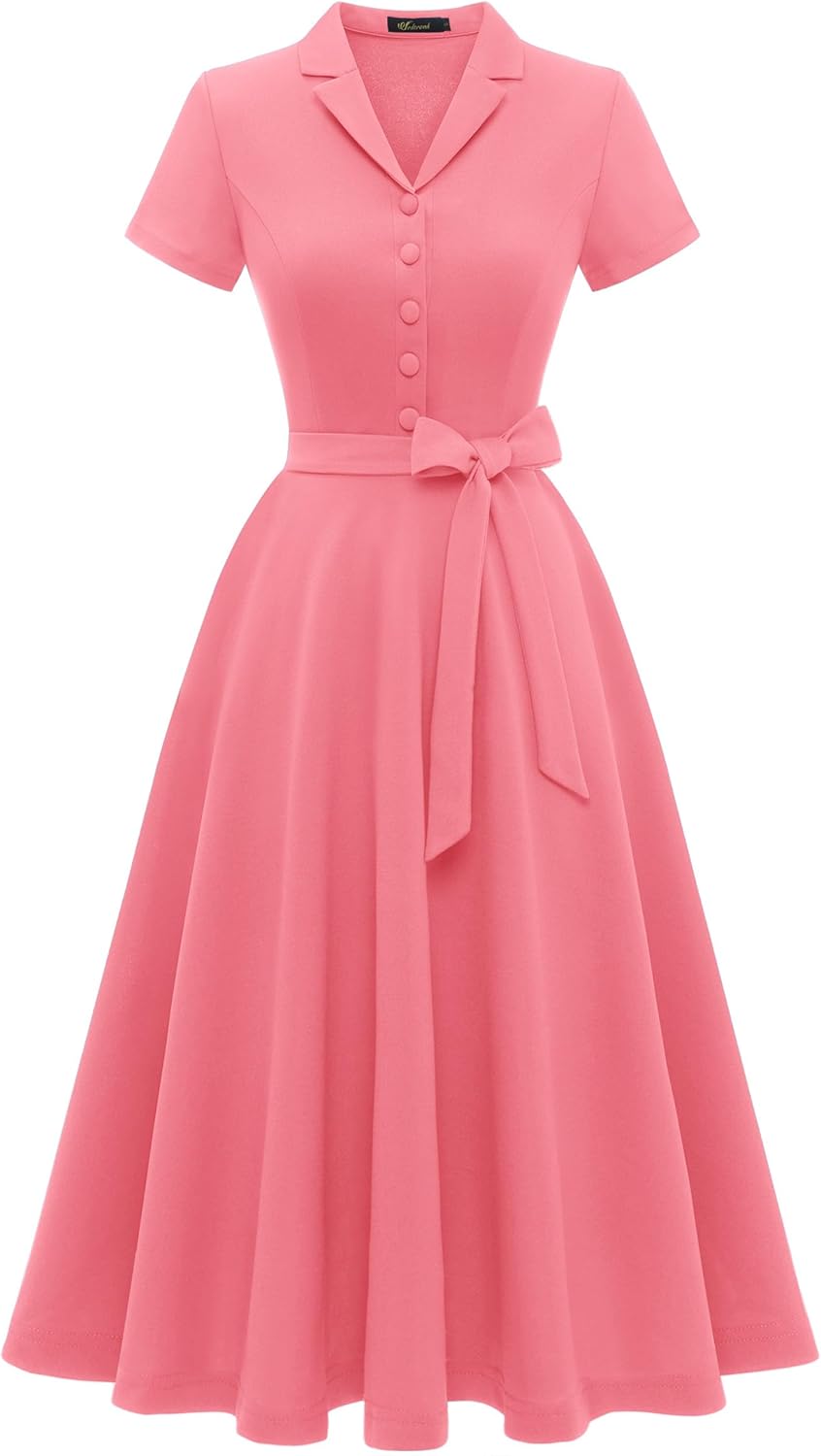 Wedtrend Women's Vintage Tea Dress for Cocktail and Casual Wear