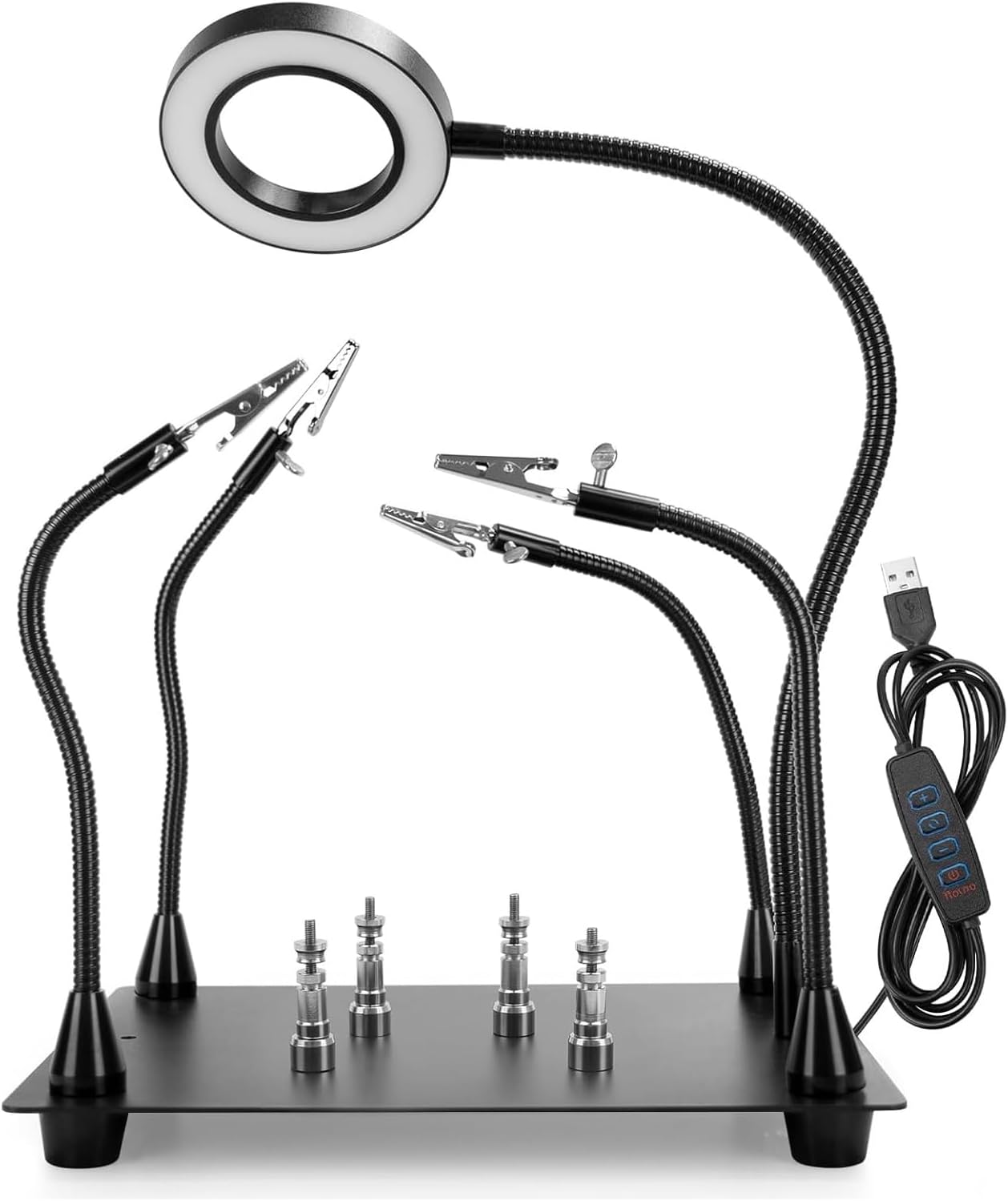 Magnetic Helping Hands Soldering Station with 4 Flexible Arms