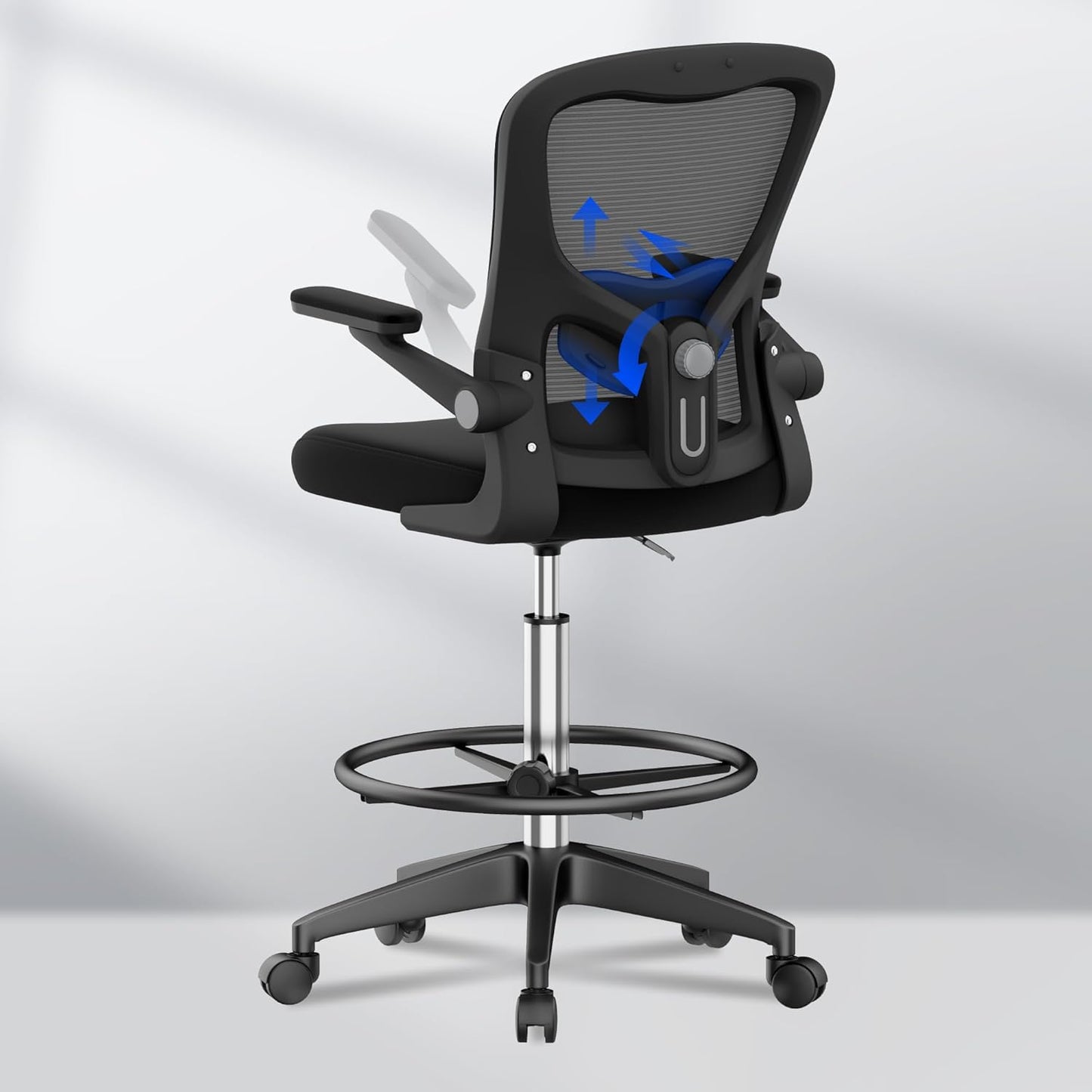FLEXISPOT Drafting Chair with 2D Lumbar Support for Comfort