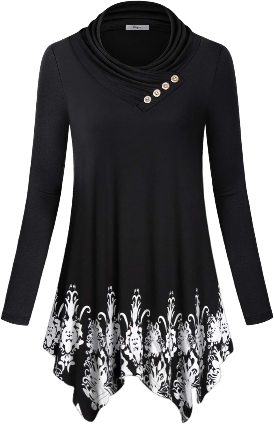 Cestyle Womens Fall Long Sleeve Cowl Neck Tunic Top Review