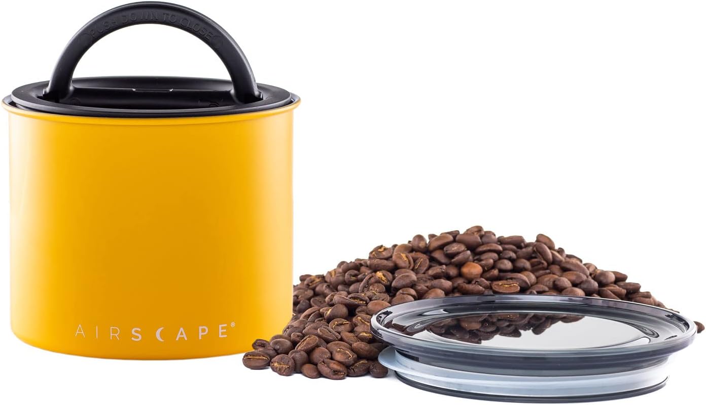 Airscape Stainless Steel Coffee Canister for Food Storage 5ftw x 4fth