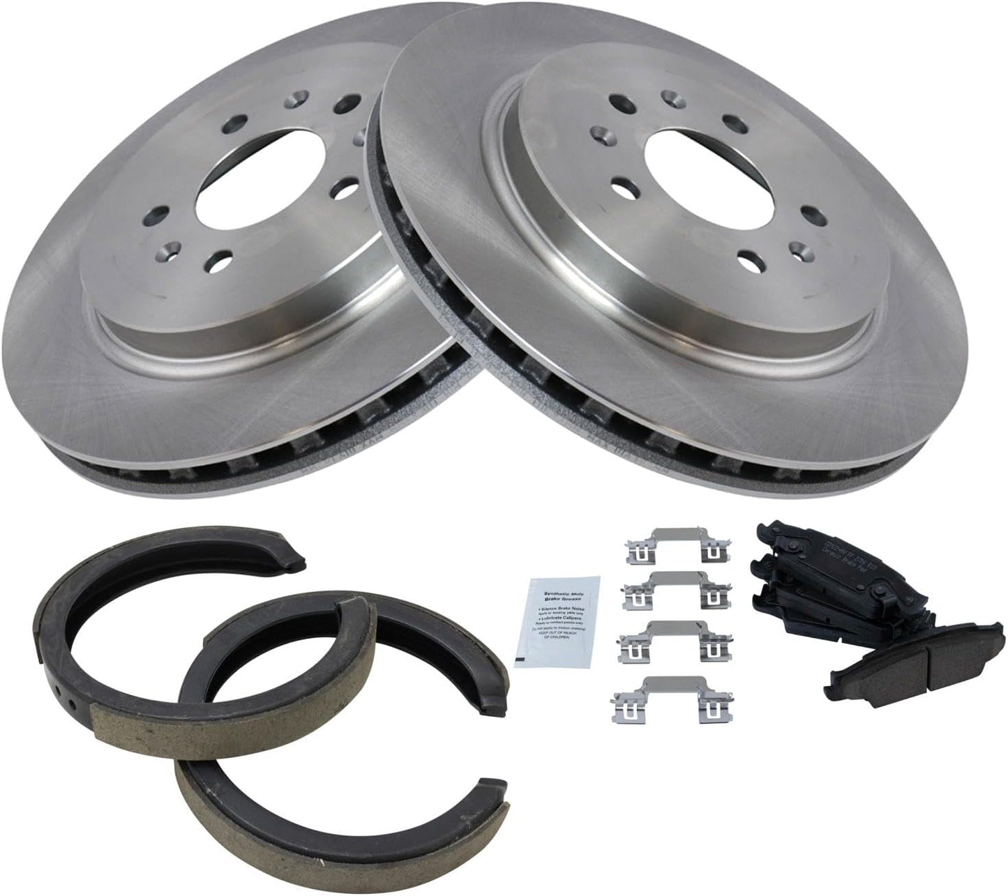 TRQ Rear Brake Pad & Rotor Kit for 2005-2010 Cadillac STS