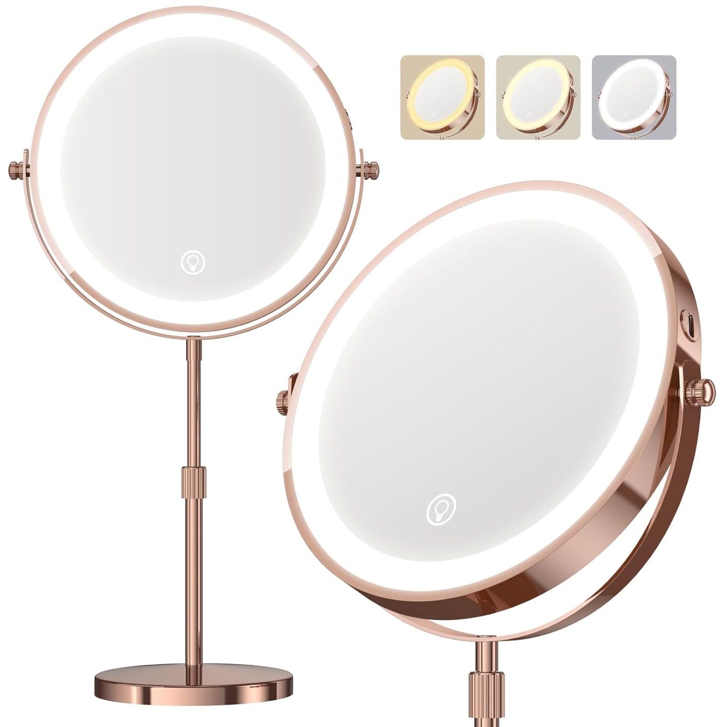 20X Makeup Mirror with Lights for Detailed Makeup Application