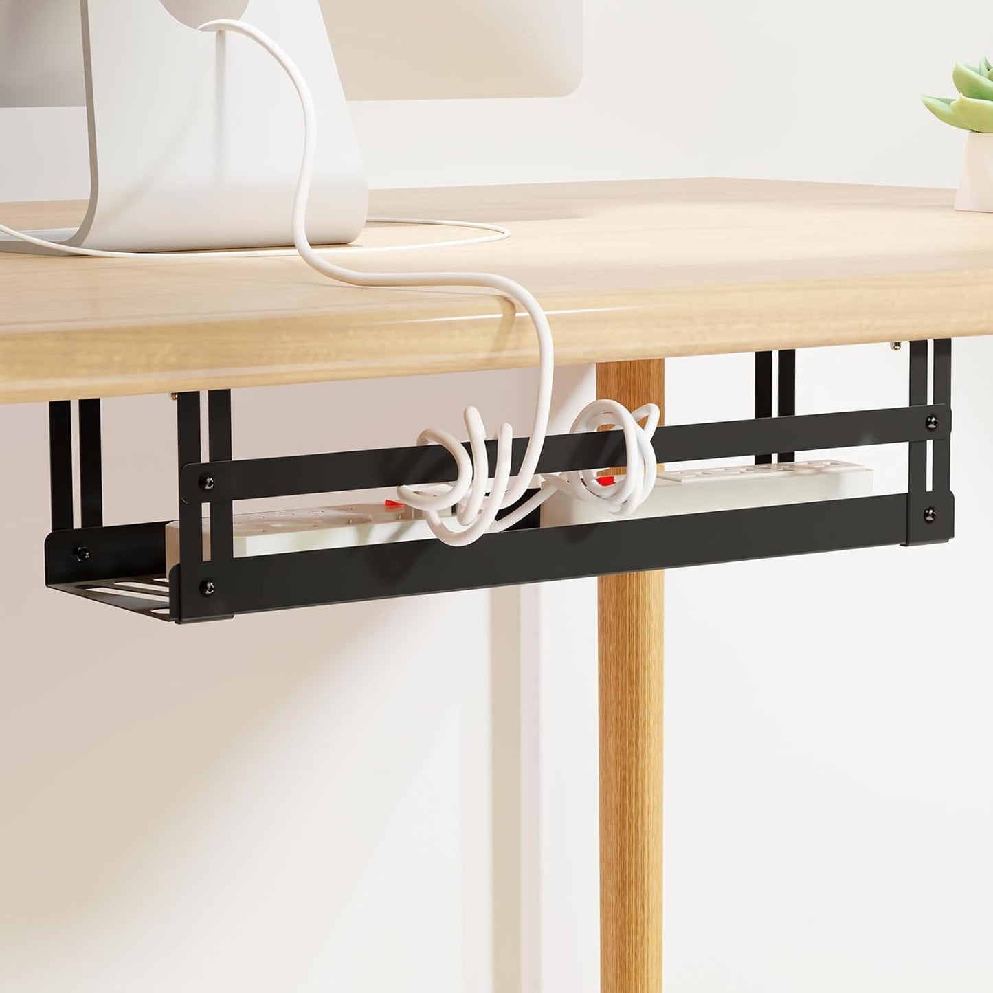 PAVSTINE Metal Cable Management Tray - Declutter Your Desk!