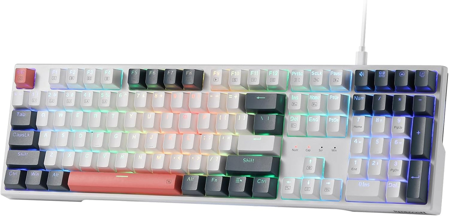 Redragon K668 RGB Mechanical Keyboard: Upgraded Hot-swappable Socket for Superior Gaming Performance