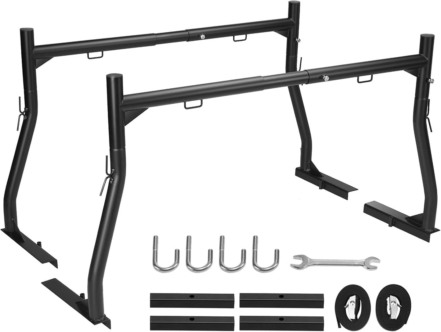 VEVOR Truck Ladder Rack - 800 lbs Capacity, Extendable 46-71 - No Drilling Needed