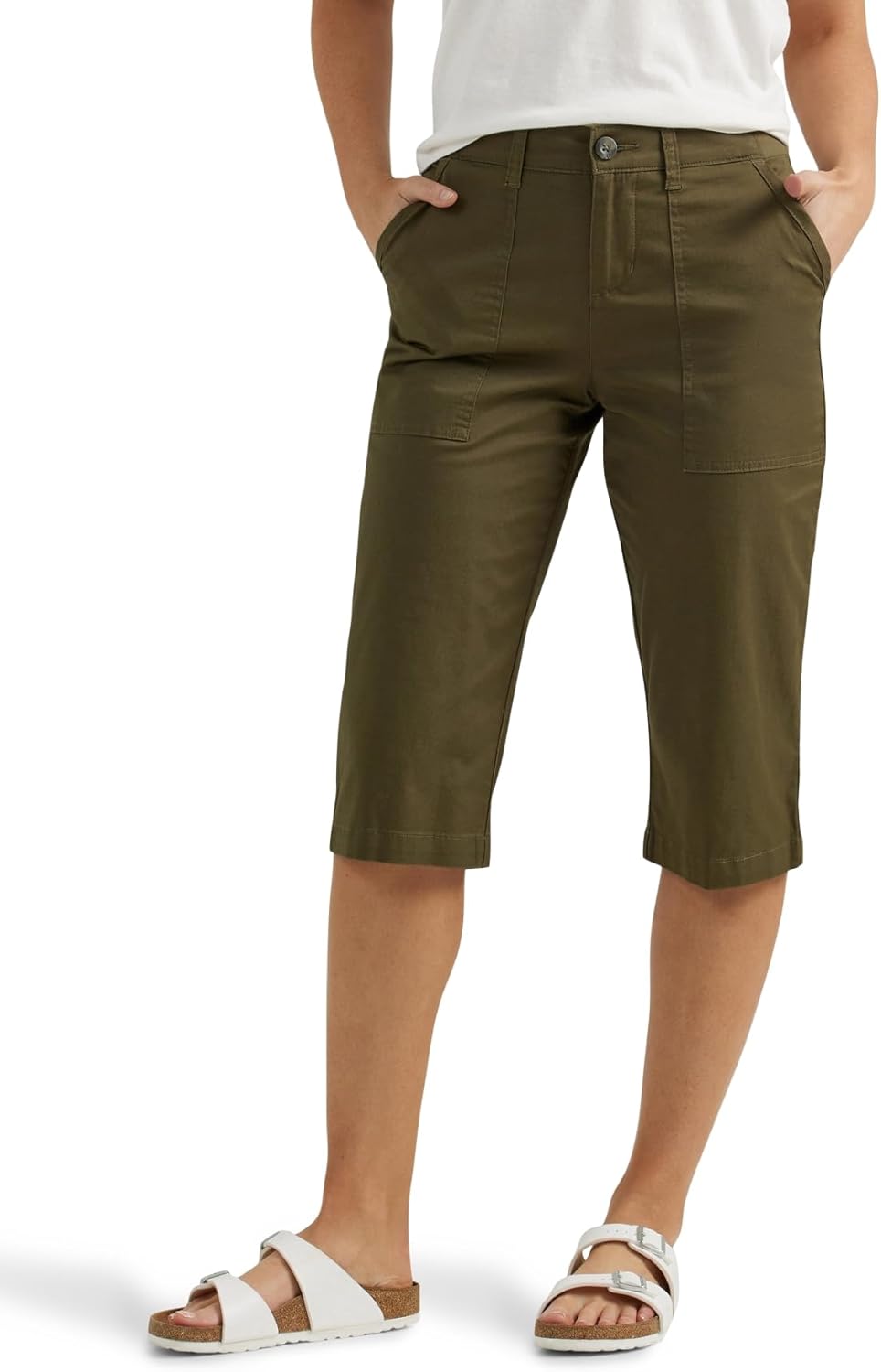 Lee Womens Ultra Lux Comfort Flex-to-Go Utility Capri Pants