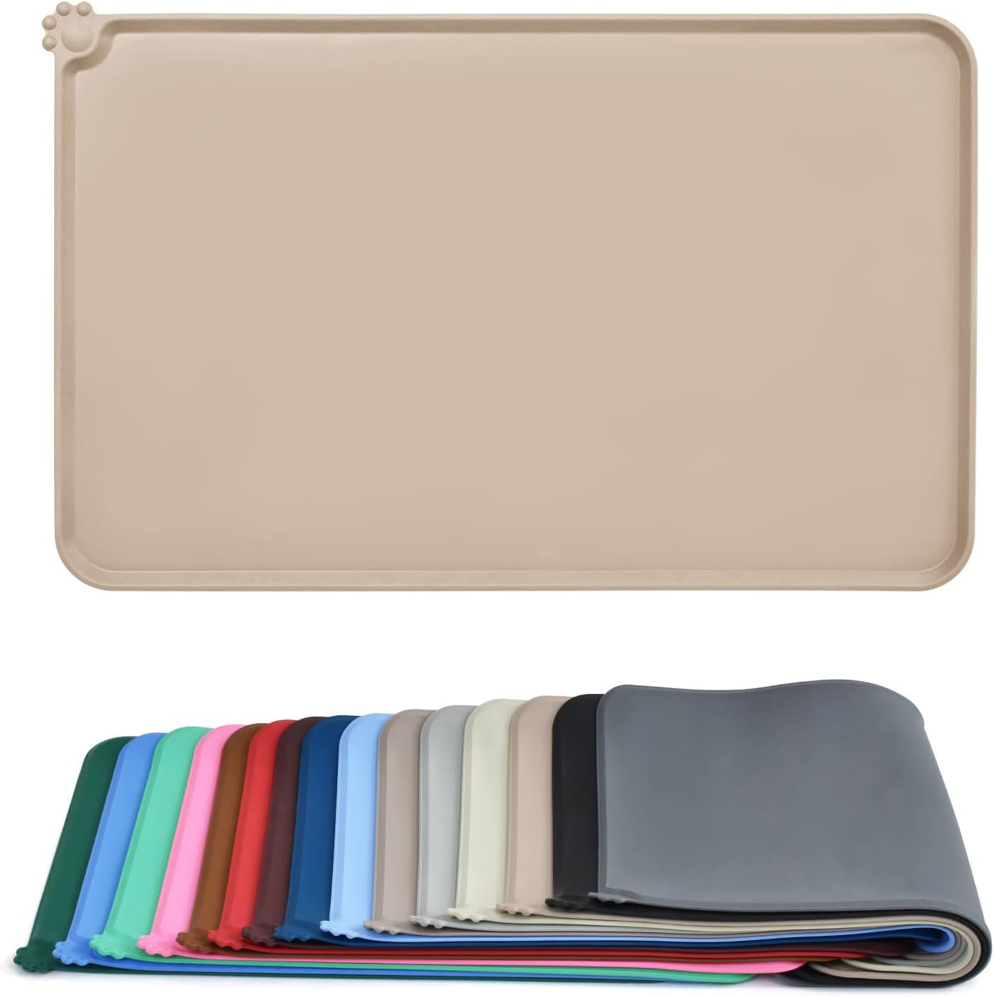 AUDWUD Silicone Waterproof Pet Feeding Mats for Dogs and Cats