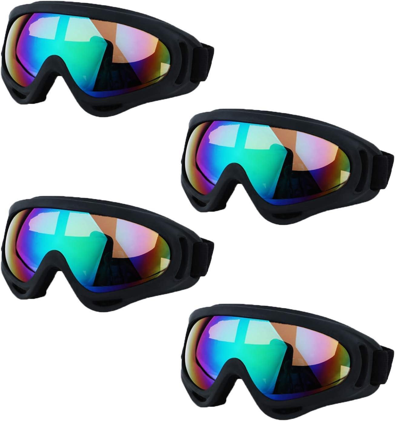 4-Pack Tactical Ski Goggles by LJDJ - Ultimate Protection