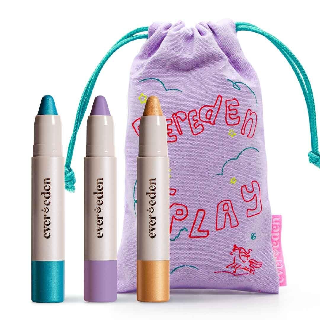 Evereden Kids Fantasy Face Crayon Trio for Creative Play